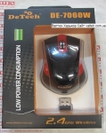 Беспроводная мышка DeTech DE-7060W Black Red