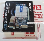 Видеокарта GygaByte GeForce 210 1Gb DDR3 64 бит D-Sub DVI HDMI