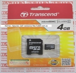 Карта памяти MicroSd 4gb class 4 Transcend