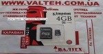 Карта памяти MicroSd 4gb class 10 Kingston